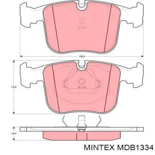 MDB1334 Mintex pastillas de freno delanteras