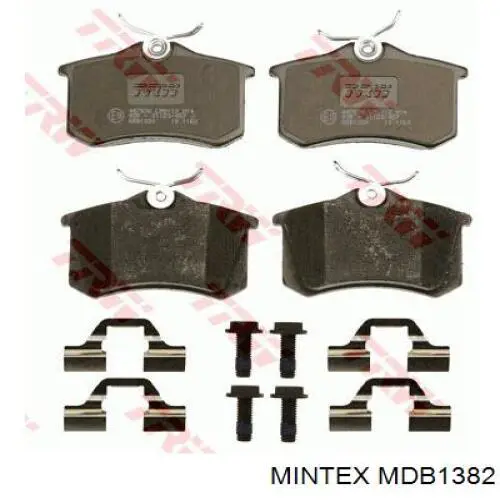 MDB1382 Mintex pastillas de freno traseras