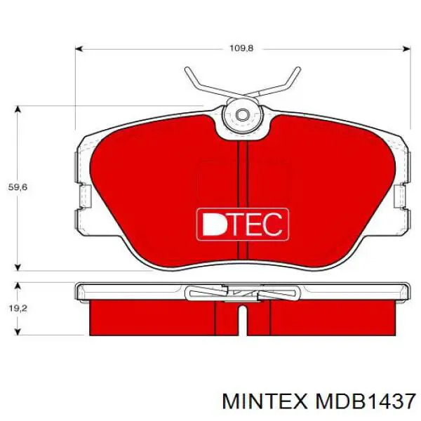 MDB1437 Mintex pastillas de freno delanteras