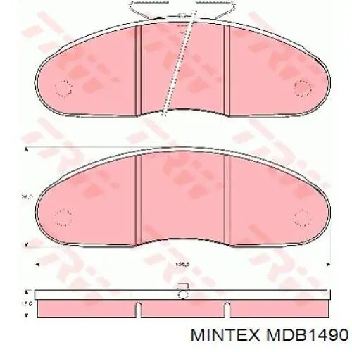 MDB1490 Mintex pastillas de freno delanteras