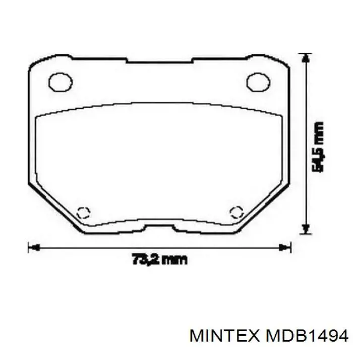 MDB1494 Mintex pastillas de freno traseras