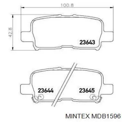 MDB1596 Mintex pastillas de freno traseras