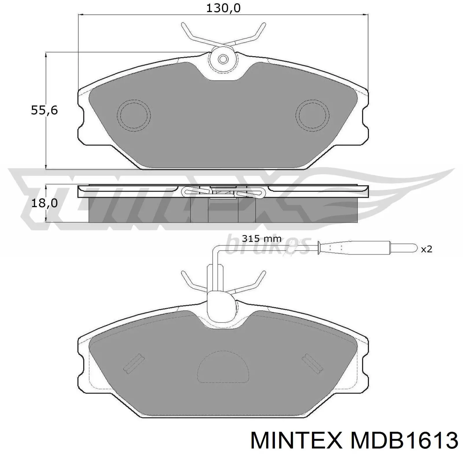 MDB1613 Mintex pastillas de freno delanteras