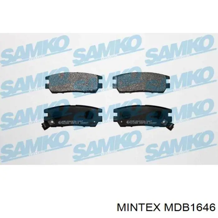 MDB1646 Mintex pastillas de freno traseras