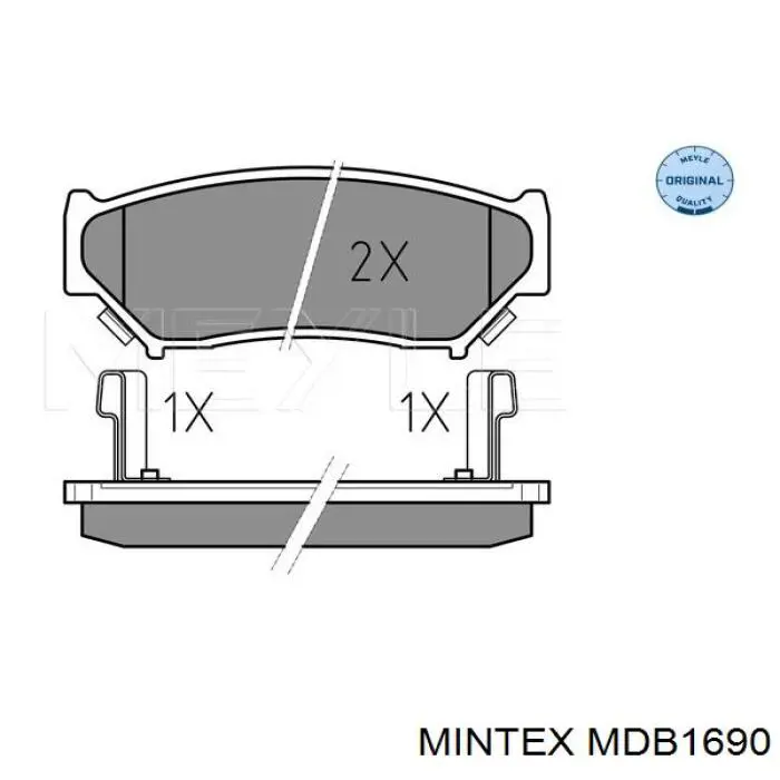 MDB1690 Mintex pastillas de freno delanteras