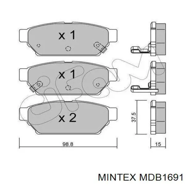 Pastillas traseras de freno Mintex MDB1691 precio, desde 18,19 EUR