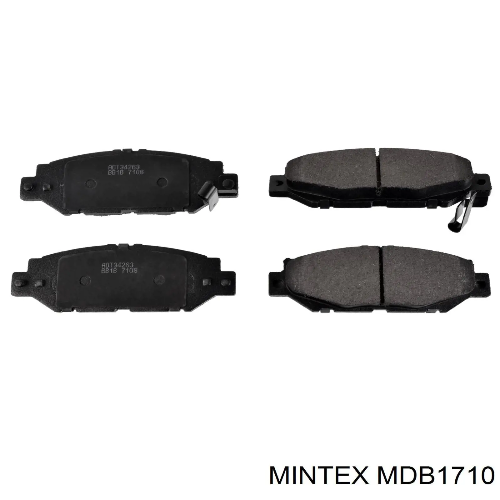 mdb1710 Mintex pastillas de freno traseras