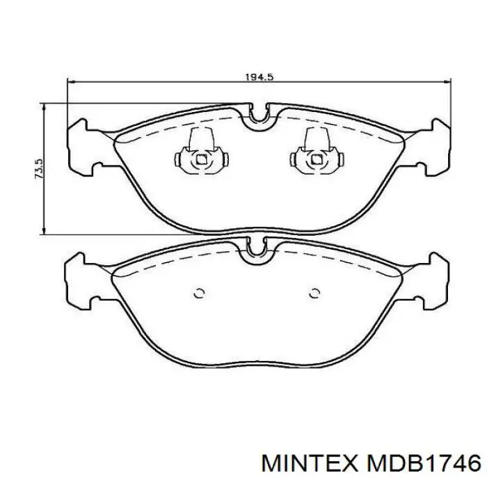 MDB1746 Mintex pastillas de freno delanteras