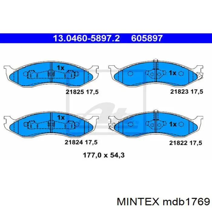 Pastillas de freno delanteras Jeep Grand Cherokee 1 Z