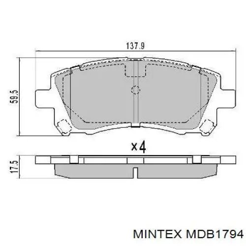 Pastillas de freno delanteras Subaru Legacy 3 BE, BH