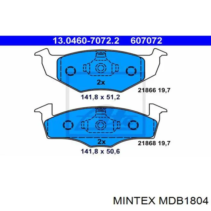 MDB1804 Mintex pastillas de freno delanteras