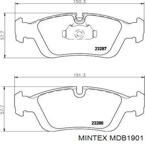 MDB1901 Mintex pastillas de freno delanteras