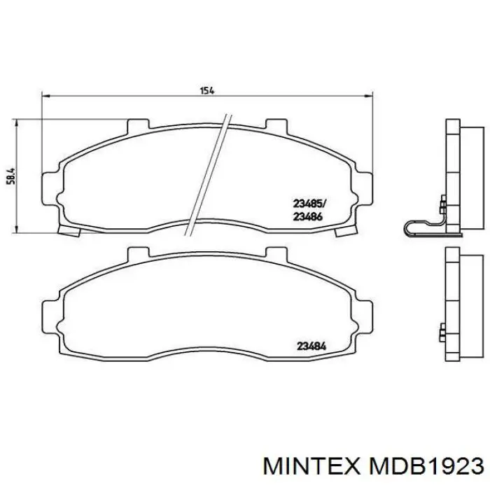 MDB1923 Mintex pastillas de freno delanteras