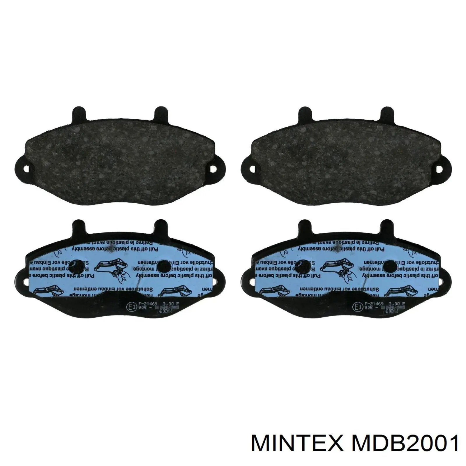 MDB2001 Mintex pastillas de freno delanteras