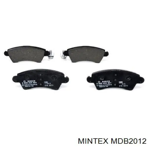 MDB2012 Mintex Pastillas delanteras