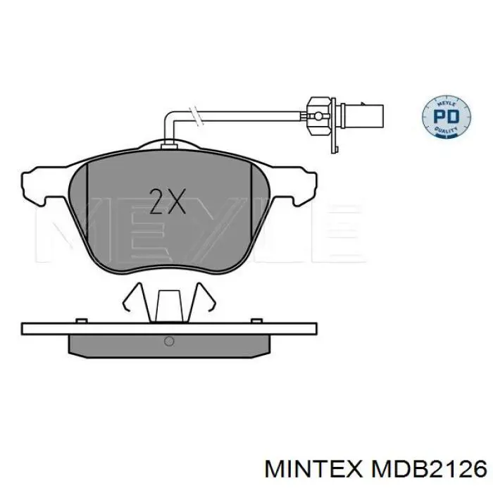 MDB2126 Mintex pastillas de freno delanteras