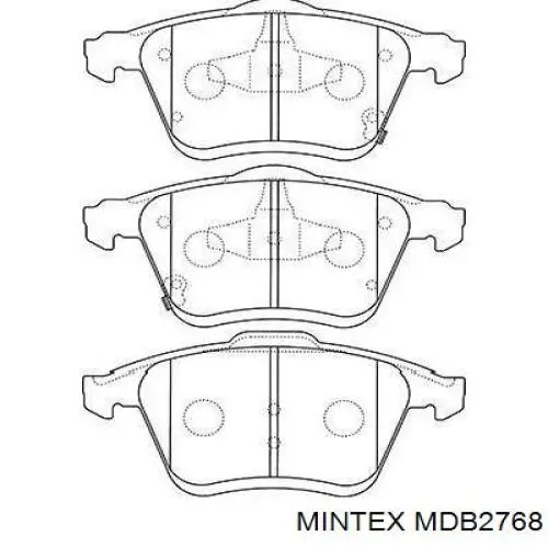 MDB2768 Mintex pastillas de freno delanteras