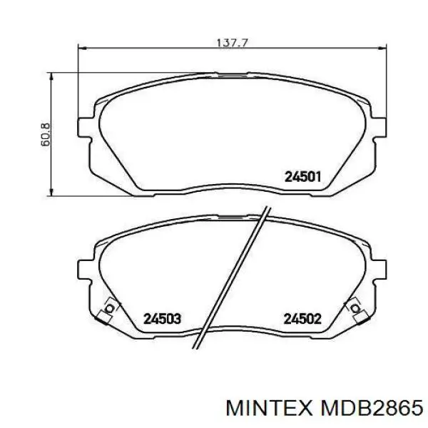 MDB2865 Mintex pastillas de freno delanteras