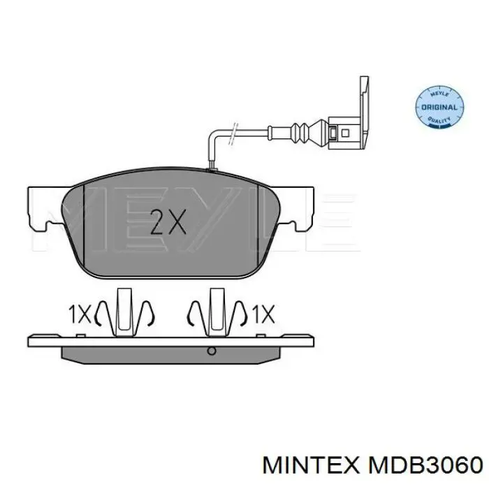 MDB3060 Mintex pastillas de freno delanteras