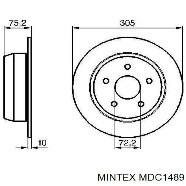 Disco de freno trasero Jeep Cherokee 2 XJ