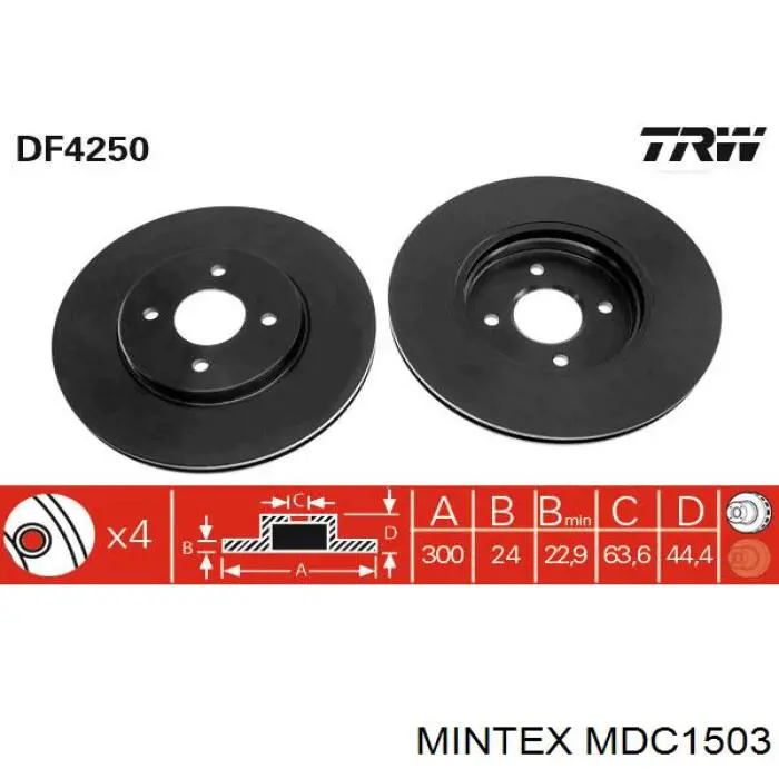 Freno de disco delantero Jaguar X-type CF1