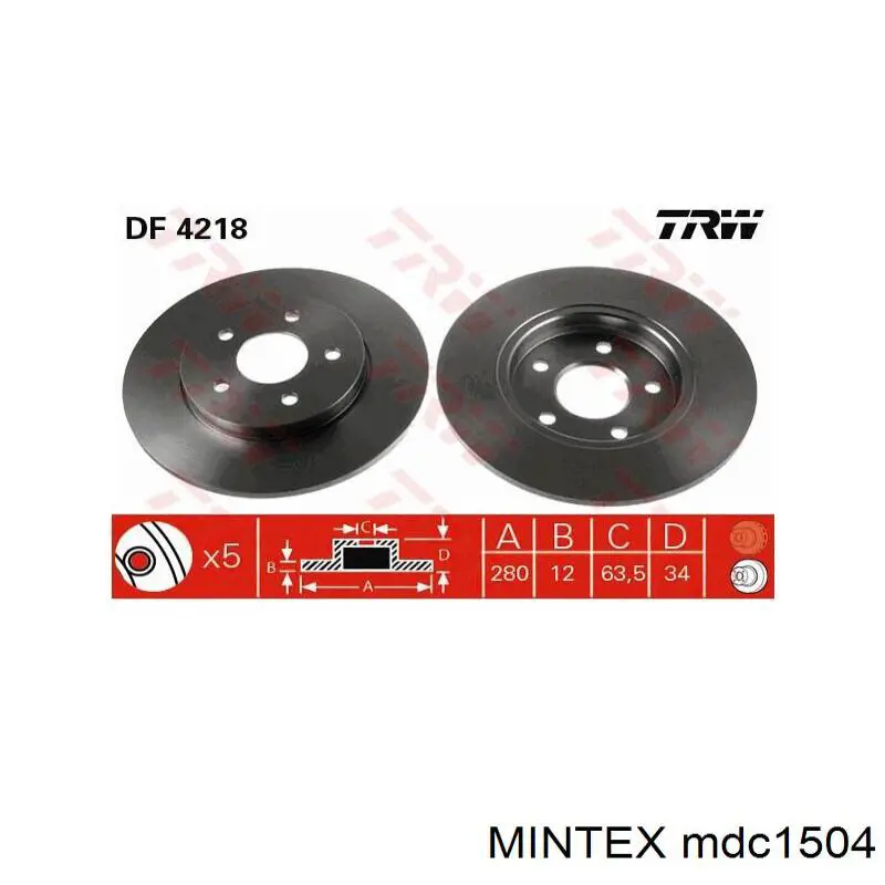 Disco de freno trasero Jaguar X-type CF1
