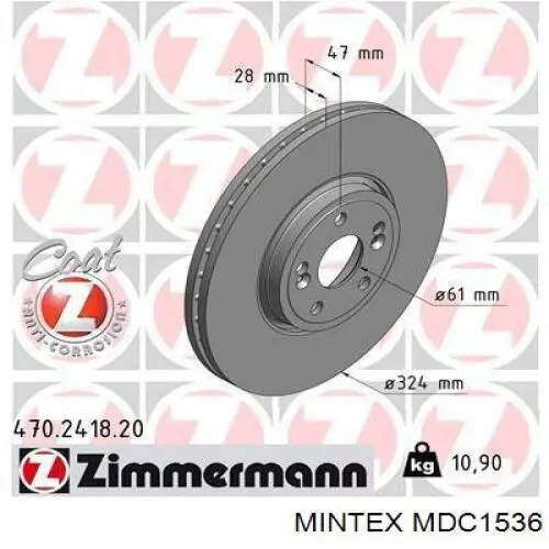 Freno de disco delantero Renault Espace 4 JK0