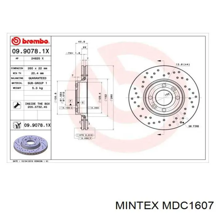 Freno de disco delantero Nissan Versa E12X