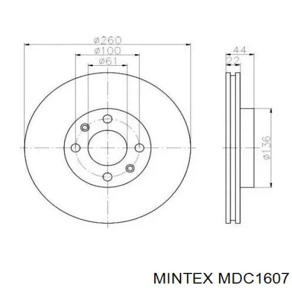 Freno de disco delantero Nissan Versa E12X
