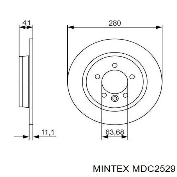 Disco de freno trasero Volvo V40 525, 526
