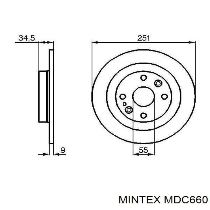 Disco de freno trasero Mazda 323 BG
