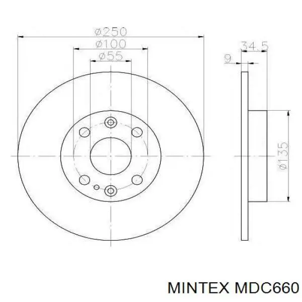 Disco de freno trasero Mazda 323 BG