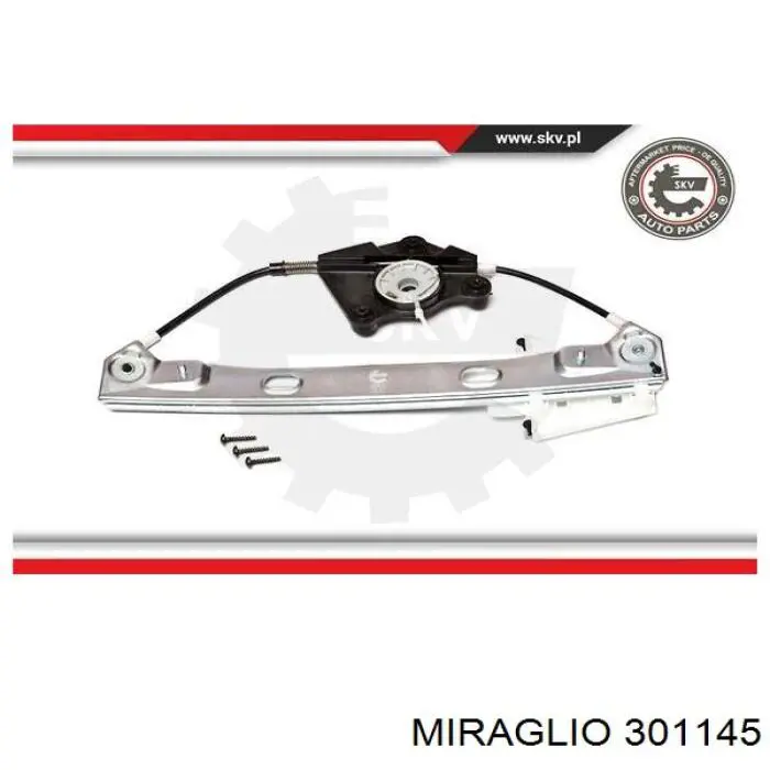 Mecanismo de elevalunas de la puerta trasera izquierda Miraglio 301145 precio, desde 34,57 EUR