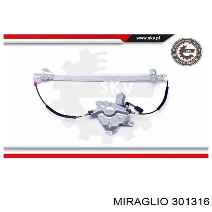 Mecanismo de elevalunas delantero derecha Miraglio 301316 precio, desde 63,28 EUR