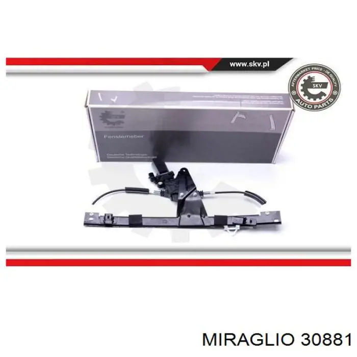 30881 Miraglio mecanismo de elevalunas, puerta delantera derecha