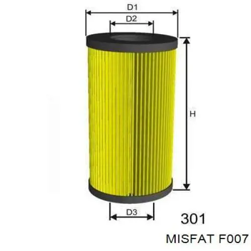 F007 Misfat filtro combustible