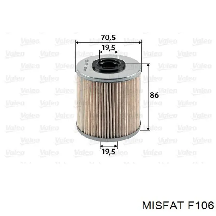 F106 Misfat Filtro de gasolina