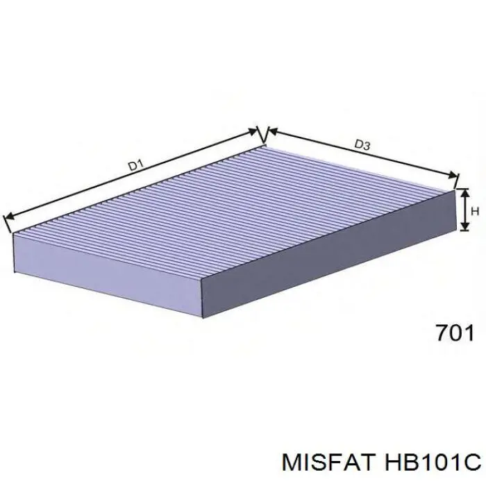 HB101C Misfat filtro habitáculo