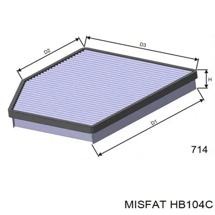 HB104C Misfat filtro habitáculo