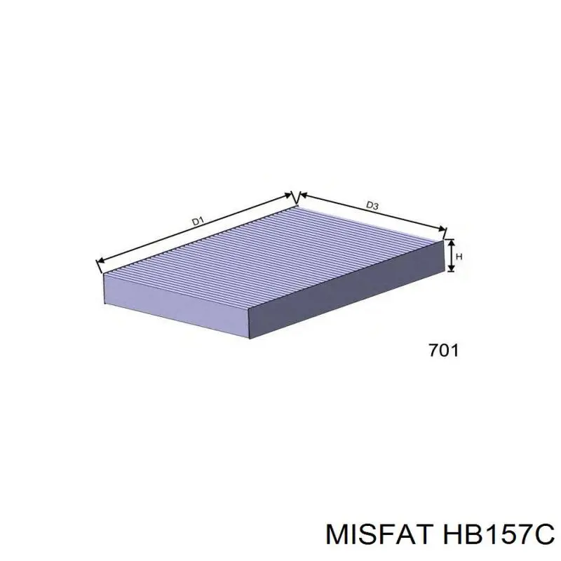 hb157c Misfat filtro de habitáculo