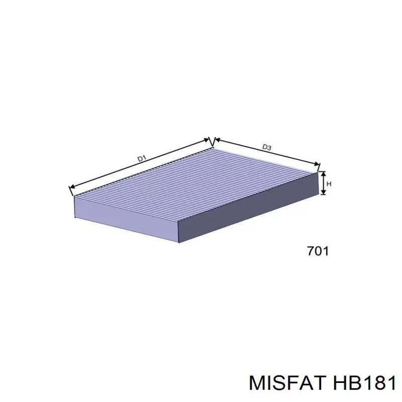 HB181 Misfat filtro habitáculo