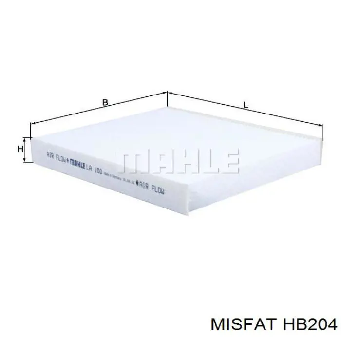 HB204 Misfat filtro habitáculo