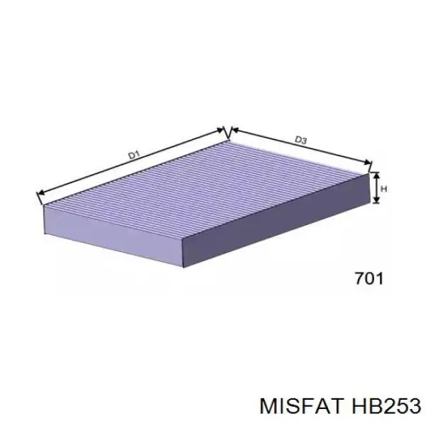 HB253 Misfat filtro habitáculo