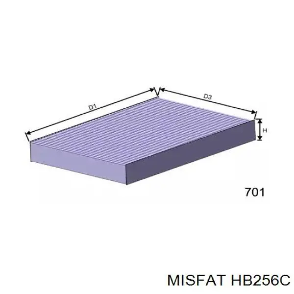 HB256C Misfat filtro habitáculo