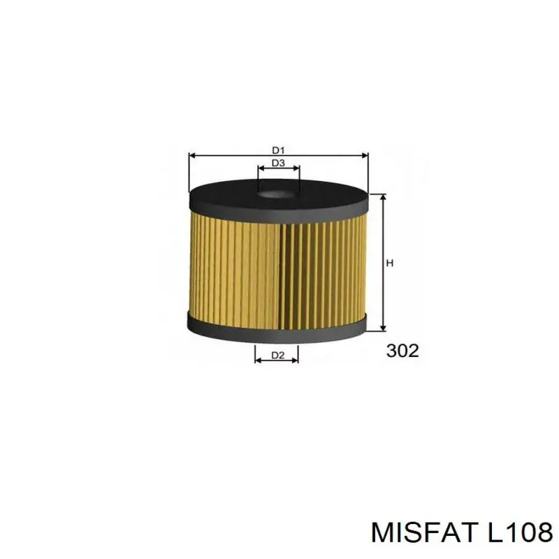 L108 Misfat filtro de aceite