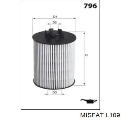 L109 Misfat filtro de aceite