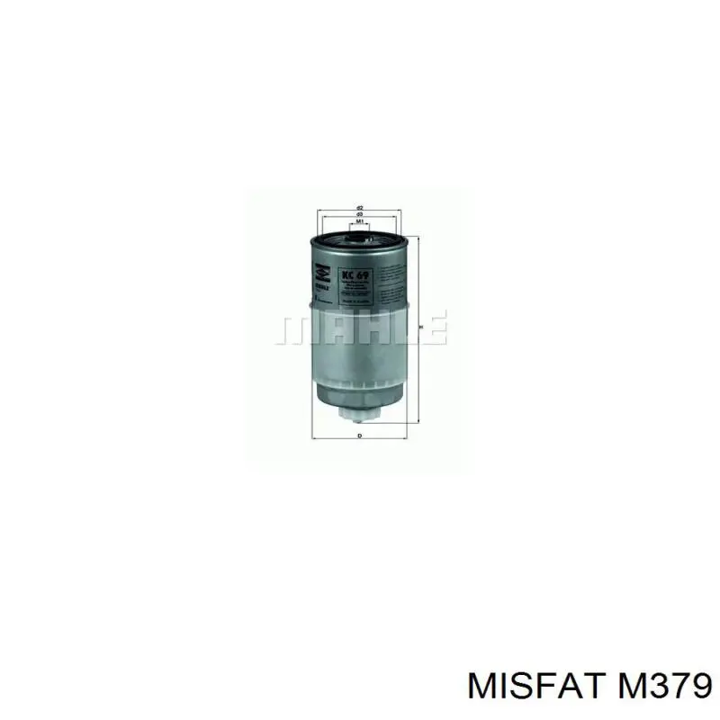 Filtro de combustible M379 Misfat