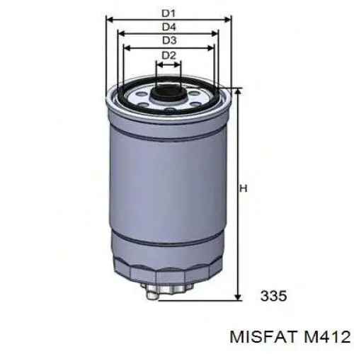 M412 Misfat filtro combustible