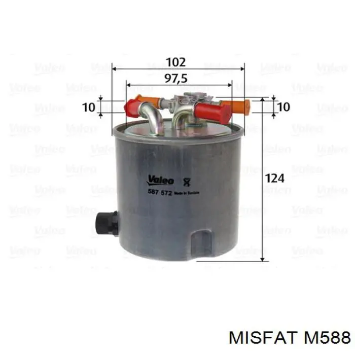 M588 Misfat filtro de combustible