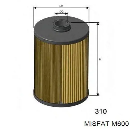 M600 Misfat filtro combustible